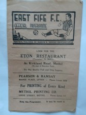 EAST FIFE v ALLOA ATHLETIC 9 September 1961