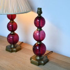 A Pair of Cranberry Glass
