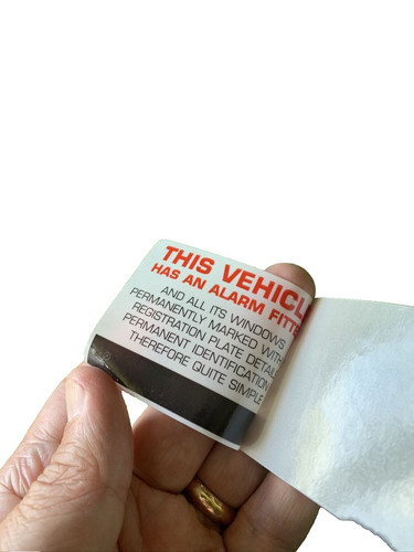 Alarm fitted warning - alarm,