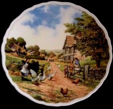 Royal Doulton - Gentle Persuasion - Village Life - Wavy Rim Bone China Plate