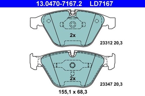 Disc ceramic brake pad set - ceramic,