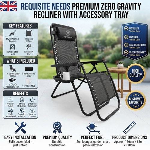 Black reclining zero gravity - zero,