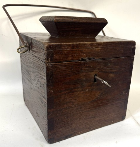 Antique circa 1820 oak ballot - antique,
