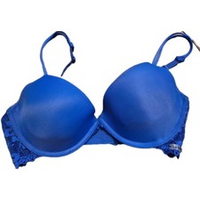 La Senza Electric Blue 32D Underwired Moulded Push Up Bra ~ Excellent Condition