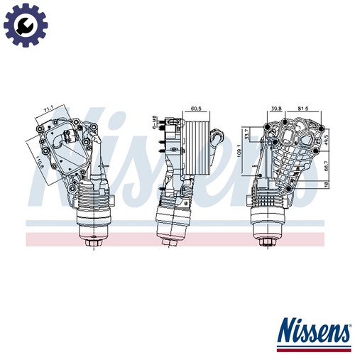 Oil cooler engine 91399 - engine,