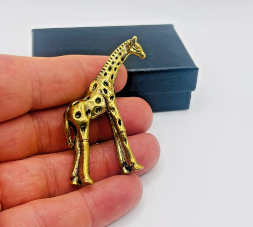 Solid brass giraffe - brass,