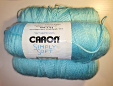 Three skeins of Caron Simply