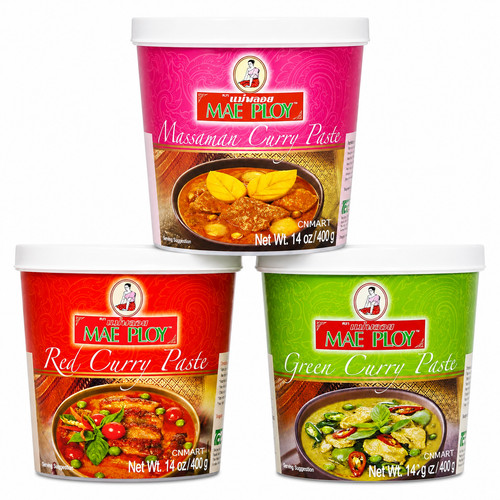 Mae ploy thai curry paste - thai, set