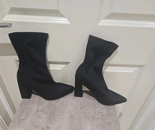 Black boot ankle heels - , 7