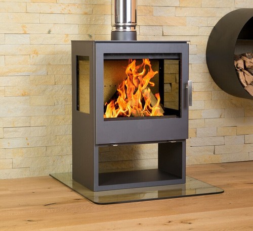 Wood burning stove - burning, v05