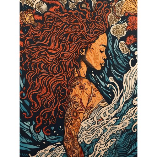 Sea water nymph - nymph, modern