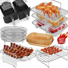Air Fryer Rack Stainless Steel Double Basket Grill for Ninja Tower Accessories++