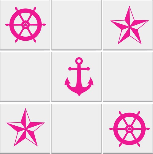 Bathroom tile stickers anchor - tile,