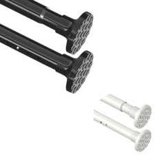 Shower/ Window Curtain Rail Rod No Drill Extendable Anti Slip Extra Long
