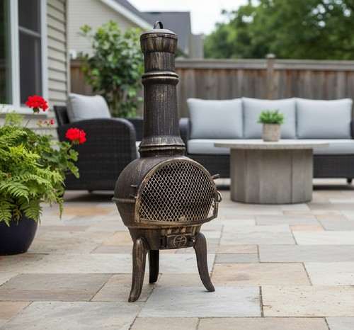 Cast iron garden heater - iron,