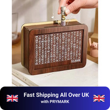 Wooden Money Box with Counter
