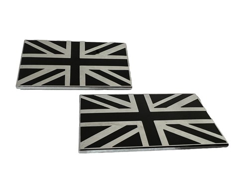 Union jack flag badges black - jack,