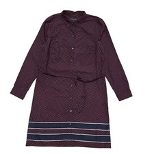 Tommy Hilfiger Blue & Red Polka Dot Belted Shirt Dress UK Women's 10  EE11