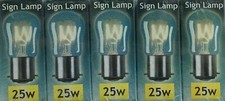 5x Crompton 25W BC B22 240Volt