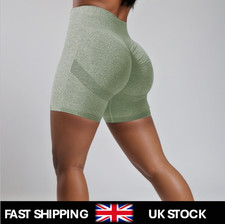 Sports Leggings Shorts – Women High Waist Yoga Gym Seamless Bum Lift - UK S/M/L