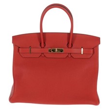 Hermes Birkin Handbag Red Togo