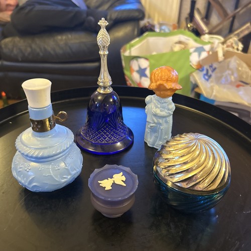 Lot vintage avon glass - x5,