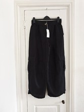 Next black cargo linen