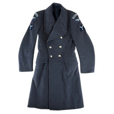 British RAF Greatcoat Grey Wool Crombie Royal Air Force Medium