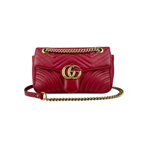 Gucci red marmont matelasse - red,
