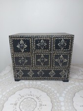 Stunning Indian Hand Painted Miniature 7 Drawers Spice Chest / Jewellery Box