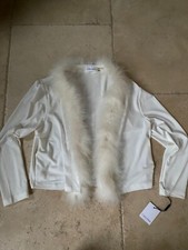 NWT Calvin Klein White Marabou
