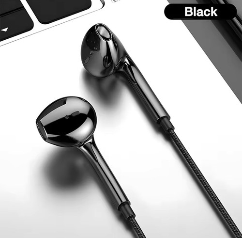 Black stereo earphones headset - stereo,