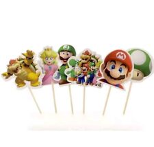 12 X Super Mario Cake Picks / Cupcake Toppers Birthday Party Bowser,Yoshi Game