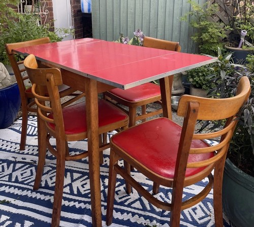 1950s 60s extendable table - extendable,