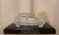 Classic Austin Mini Cooper Glass Model Car Crystal? Collectable. Rover Rally Car