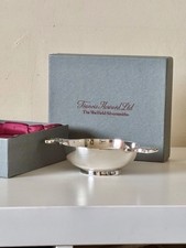 Scottish Sterling Silver Quaich, Edinburgh 1991, Francis Howard Ltd with Box