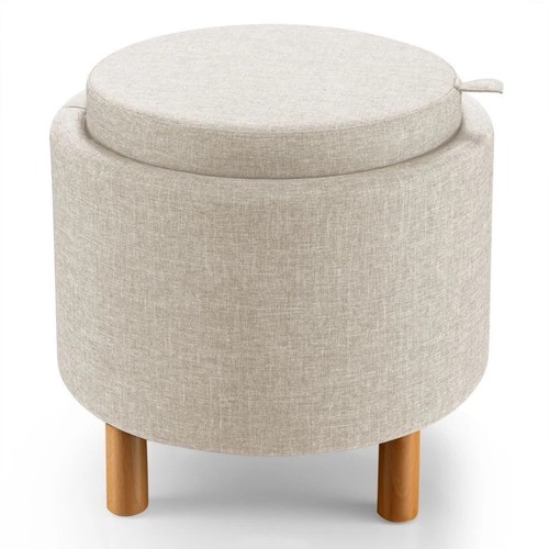 Costway round storage ottoman - costway,