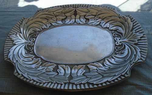 Tray large heavy floral - large,