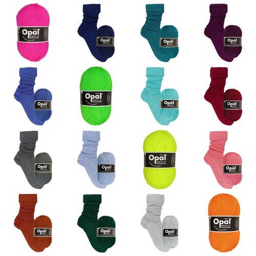 Opal uni solid 4ply - opal, sock