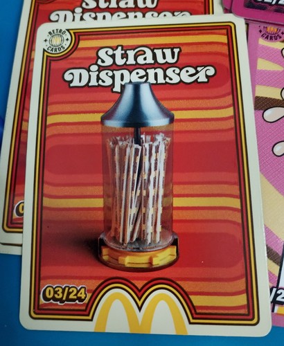 Mcdonald cards 03 straw - mcdonald's,