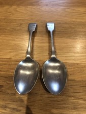 Pair Of Vintage Silver Plated Serving Spoons NS D B & S