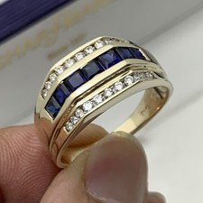 10k gold blue sapphire - 10k,