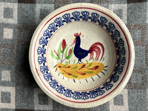 Antique llanelly cockerel - cockerel, bowl