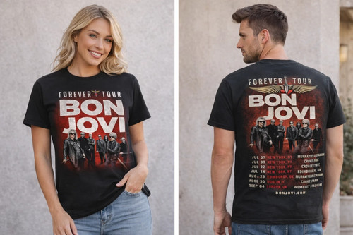 Bon jovi forever tour shirt - bon, t-shirt