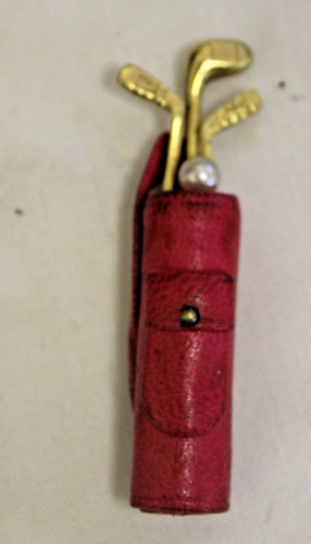 Vintage golf clubs brooch 5 - brooch, 2.5