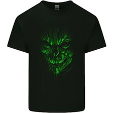 Demon Skull Devil Satan Grim Reaper Gothic Mens Cotton T-Shirt Tee Top