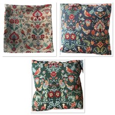 William Morris Birds Tapestry Cushion, Handmade, Floral, Birds + FREE DOOR STOP