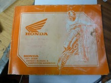 HONDA CR80R  OWNERS MANUAL  1991 CIRCA