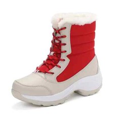 Womens Waterproof Snow Ankle Boots Ladies Winter Warm Fur Lined Shoes Size