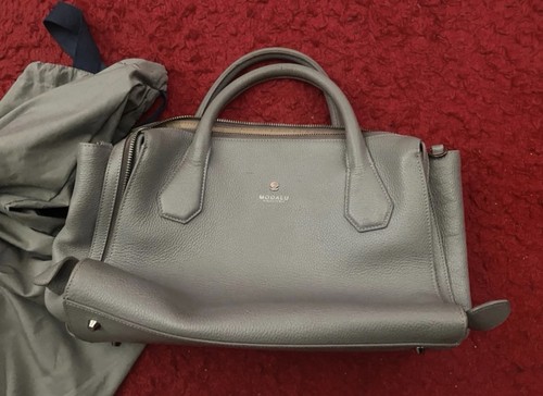 Modalu grey leather - leather, handbag
